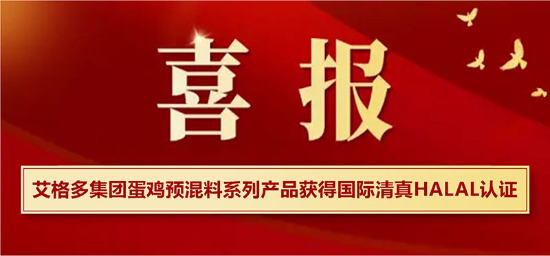 艾格多集團(tuán)蛋雞預(yù)混料系列產(chǎn)品獲得國際清真HALAL認(rèn)證，開啟國際市場新篇章